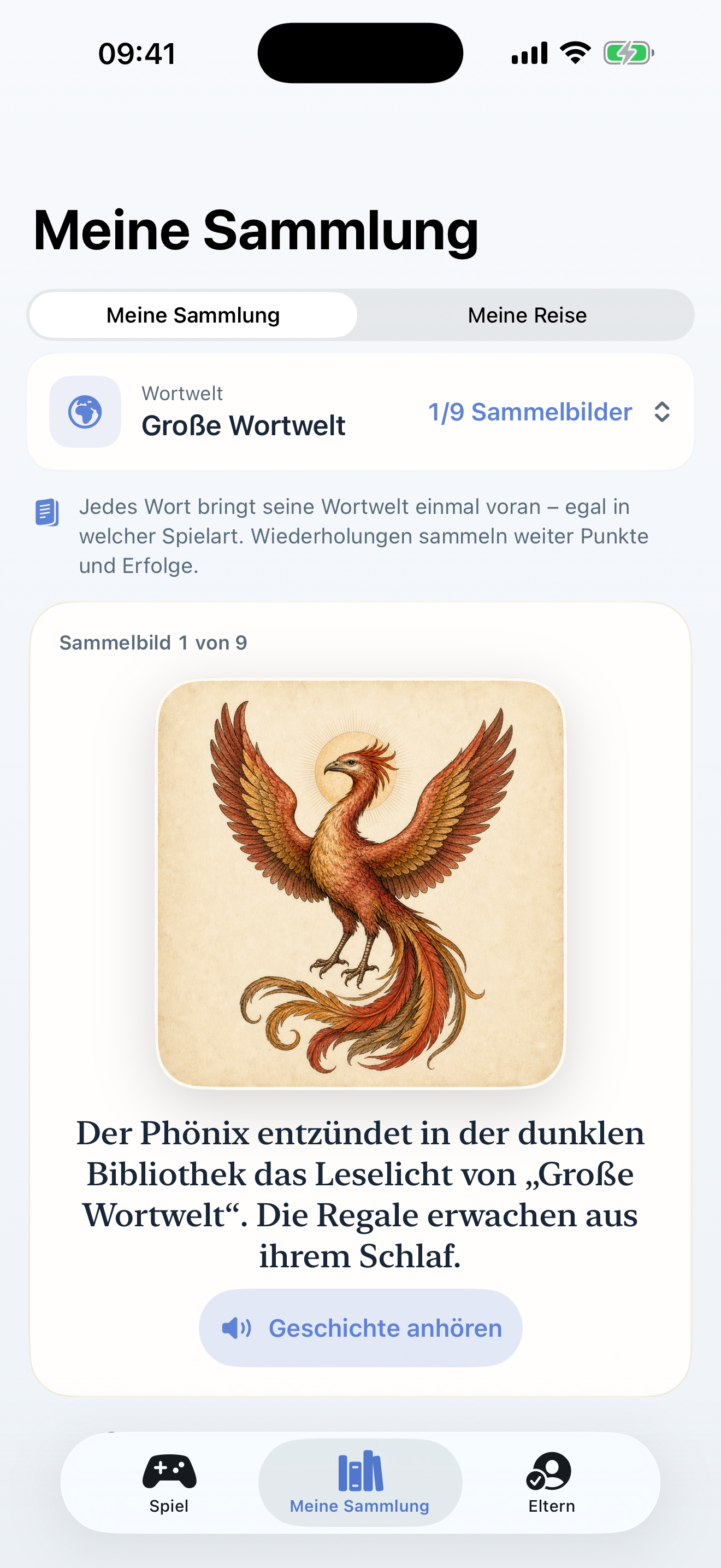 Fully revealed phoenix collectible picture in Better Reading