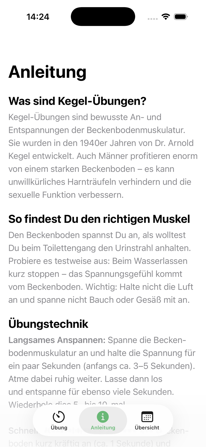 Grundlegende Anleitung für das Beckenbodentraining